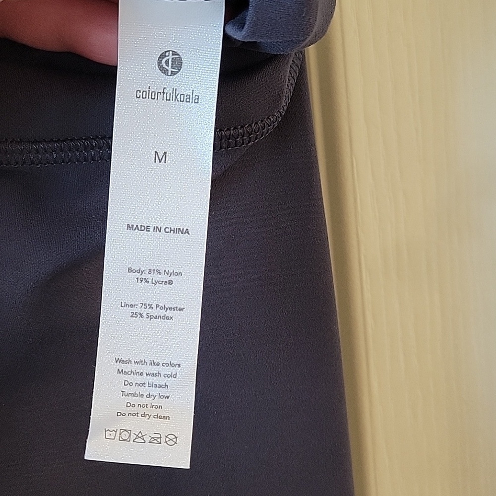 Women's M High-Waisted Leggings Grayish Blue M - Picture 12 of 16